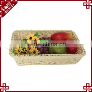 Eco-friendly Washable Plastic Rattan for Supermarket Kitchen Fancy Cheap Wholesale Baskets thumbnail-6