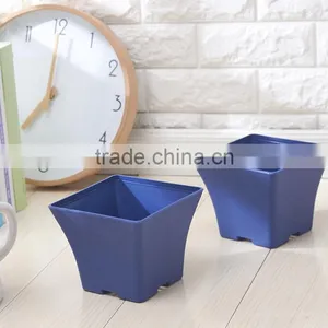 Plastic European Sqaure Pot Blue thumbnail-6