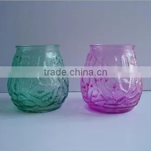 Glass Candle Holder , Glass Candle Jar , Candle Glassware thumbnail-1