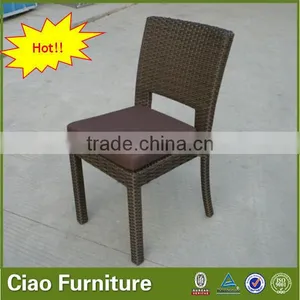 Stackable Armless Garden Leisure Chair With Cushion thumbnail-1