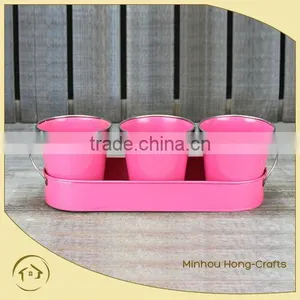 Painted Metal Mini Plant Pots thumbnail-1