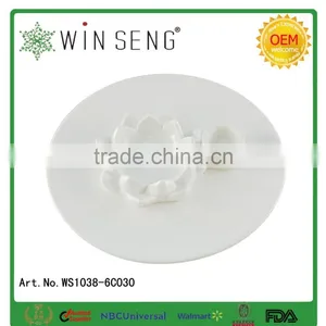 Ceramic White Porcelain "lotus" Egg Tray, Egg Holder, Egg Dish, Egg Plate thumbnail-1