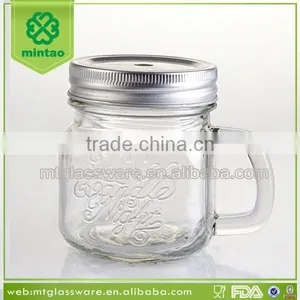 8oz Cheap Glass Jelly Jar With Tin Ring Lid and Handle thumbnail-1