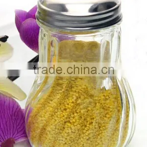 Mini Clear Cylinder Glass Seasoning Shaker Jars Stripe Design With Metal Lid thumbnail-1