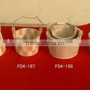 Small Cheap Wooden Bucket for Decoration thumbnail-1