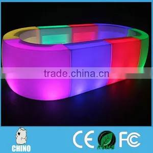 Modern Glowing Nightclub Furniture High End Straight Led Drink Bar Counters thumbnail-2