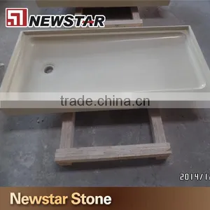 Customized High Quality Custom Cultured Marble Shower Tray thumbnail-1