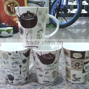 2016 Hot Sale Beautiful Hand Drawn Coffee Couple Cups Milk Ceramic Mug thumbnail-1