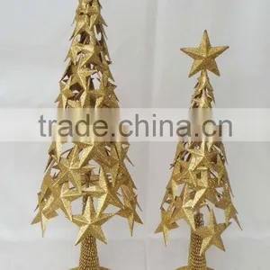 Golden Metal Christmas Tree thumbnail-1