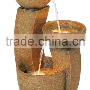 Modern Curved Columns Water Fountain thumbnail-1