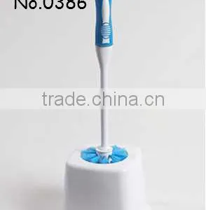 New Design Toilet Brush Plastic Cleaning Brush Sets With TPR Holder thumbnail-2