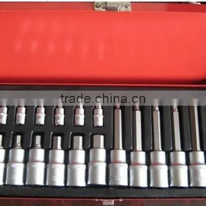 19PCS 1/4"&1/2" Dr Bit Socket Set thumbnail-1