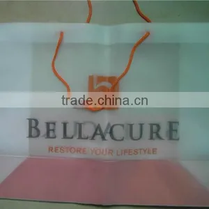 Rope Handle With Carboard Bottom Plastic Bag thumbnail-1