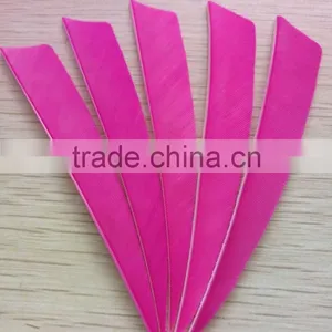 Archery Natural Turkey Arrow Feather Pink 4" Pheasant Wings Wholesale thumbnail-1