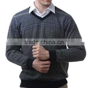 Latest Manufacturers of Men's Cashmere V-neck Pullover thumbnail-1