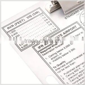 Chinese Manufacturer High Quality Metal Pilot Clipboard, Aviation Training Metal Kneeboard With Two Holes on Side #IFR thumbnail-4
