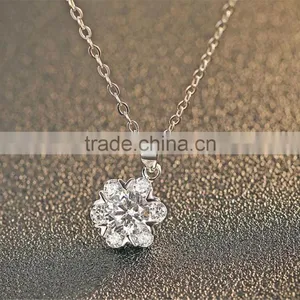 925 Sterling Silver Pendant Women Snowflake Necklace Pendant thumbnail-1