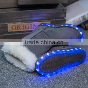 HFR-YS-47 Fashion Slip-on Cotton Fabric Led Luminous Shoes for Ladies thumbnail-3