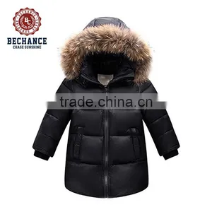 Fashion Kids Winter Jacket Puffy Coat With Faux Fur Hood for Wholesale Clothing thumbnail-3