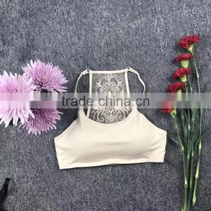 Stylish Style Beautiful Embroidered Back Wireless Bra Sexy Ladies Yoga Bra thumbnail-6