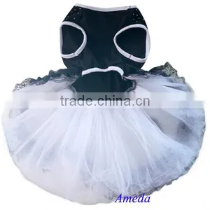 Black White Lace Bling Bling Princess Party Dress Pet Small Dog Clothes XS S M L thumbnail-2