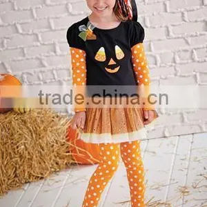 Wholesale Flower Embroidery Halloween Kids Outfits thumbnail-4
