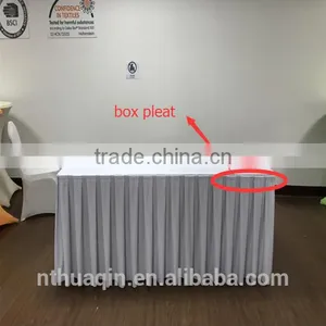 Table Skirting Polyjery Box Pleats Table Skirt thumbnail-1