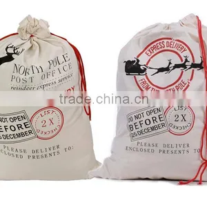 Wholesale Personalised Christmas Canvas Santa Sack With Drawing in Stock thumbnail-4