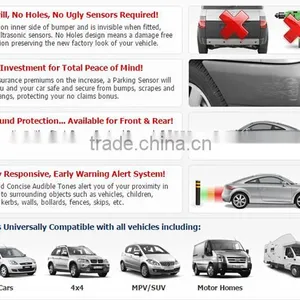 DC 12V Voltage Auto No Drill Hole Electromagnetic Back-up Parking Sensor thumbnail-6