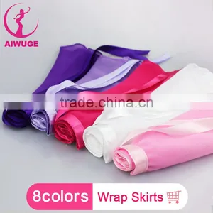 8 Colors Chiffon Pettiskirt Girls Transparent Chiffon Ballet Skirt Lyrical Ballet Skirts thumbnail-1