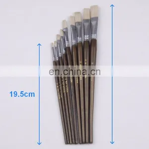 High Quality Bristle Painting Brush With Short Wooden Handle thumbnail-4