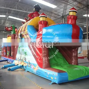 Pirate Ship Obstacle Course Inflatable Challenge, Slide Bouncy Obstacle Course thumbnail-2