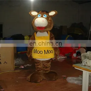 2016 Funny and Happy Adult Milk Cow Mascot Costume thumbnail-1
