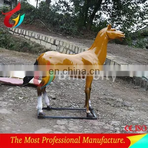 Lifesize Grass Horse Statues Horse Statue in Garden thumbnail-4