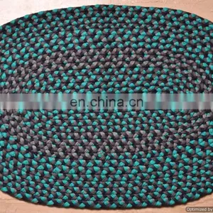Ethnic Designer Braided Door Mat Handmade Rug/Carpet Reversible Embroidered Door Mat thumbnail-2