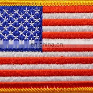 Sew-On Uniform Embroidery Patch for Clothes,,iron on USA Flag Embroidered Emblems Badge thumbnail-1