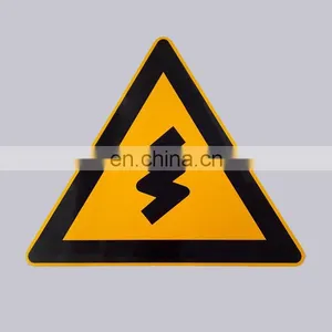 High Quality OEM Items Accepted Triangle Shape Custom Road Safty Board Reflective Aluminum Traffic Sign thumbnail-1