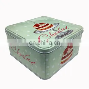 Custom Square Small Gift Metal Chocolates Biscuits Cookies Cake Tin thumbnail-1