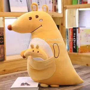 Factory Wholesale Kangaroo Plush Toy Cartoon Kangaroo Pillow Rag Doll thumbnail-1