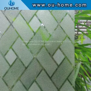 H082 Non-sticky Static Glass Window Sticker Office Meeting Room Privacy Glass Film Decorative Window Film thumbnail-1