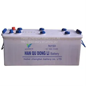 N165 MF Lead Acid Auto Starter Car Battery 6-QW-150 Middle Bus Battery Middle Truck Battery 12v 165ah Storage Batteries thumbnail-1
