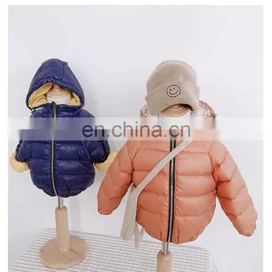 3646/Hot Wholesale Thick Kids Winter Hooded Down Coat High Quality Solid Color Girls Fashion Down Jacket thumbnail-2