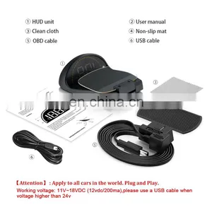 5inch OBD2 Car Diagnostic Tool Car HUD Mirror Head Up Display Speed RPM Volt Water Temp thumbnail-4