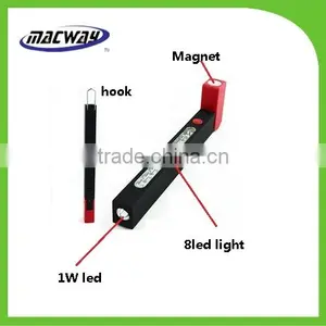1W+8led Magnetic Led Work Ligh With Stand and Hook thumbnail-1