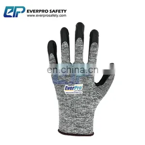 Gray Nylon Lunar Foam Nitrile Palm Dip Gloves On Salt Pepper thumbnail-4