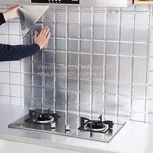 Kitchen Oil-Proof Sticker Wallpaper, Kitchen Self-Adhesive Kitchen Aluminum Foil Sticker, Kitchen Backsplash Sticker thumbnail-3