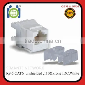 Modular Jack RJ45 CAT6 Female Dust Cover Dual IDC thumbnail-1