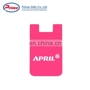 Logo Printing Silicone Phone Case Wallet Card Holder With Double Pockets thumbnail-5
