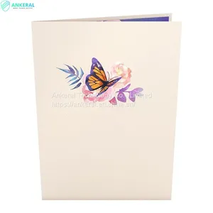 Cheap Price Monarch Butterfly 3D Pop-up Card Factory Best Selling Top 50 Birthday Blessing Card thumbnail-2
