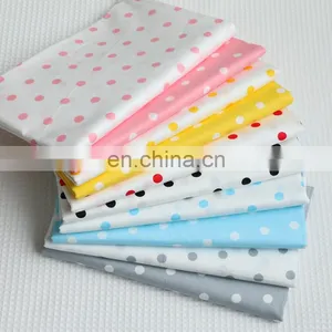Cotton Twill Printing Fabric Aqua 1cm Dot Kindergarten Students Pure Cotton Bedding Fabric Wholesale thumbnail-3